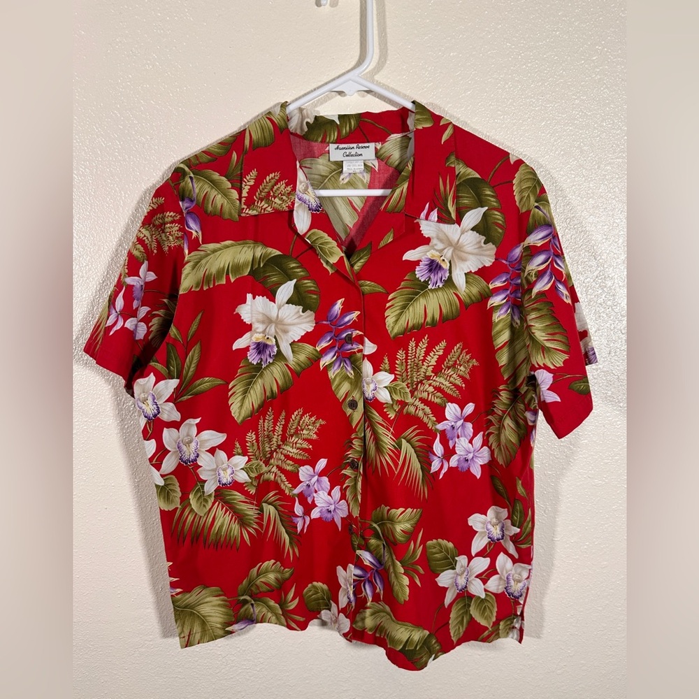 Vtg Hawaiian Reserve Collection Shirt Sz X-Large Women’s Tropical Made Hawaii US